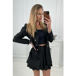 Kesi Elegant set of jackets with a skirt of black color Cene