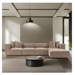 Atelier Del Sofa ugaona garnitura sora (L1 O1 O1 1R pouffe ) cappucino Cene