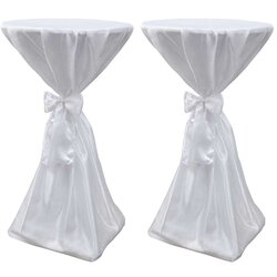 vidaXL Pregrinjalo za Mizo 80 cm Bele Barve s Trakom 2 kosa Cene