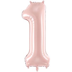 PARTY DECO balon folija številka ''1'', 72cm, svetlo roza Cene