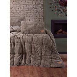 Lessentiel Maison set prekrivač i 2 jastuka pelus, 195x215 cm, bež Cene