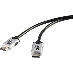 SpeaKa Professional HDMI kabel 2 m 4K UHD, avdio povratni kanal, pozlačeni konektorji črna Premium HDMI 4k/Ultra HD kabel 2 m črna (20416884) Cene