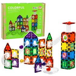 Magnetic Construction Blocks Track For STEM Balls Dinosaurs 92 pcs. Cene