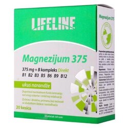 Lifeline MAGNEZIJUM 375MG+B KOMP. DIRECT, 20KOM Cene