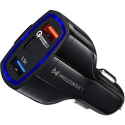 Wozinsky auto punjač quick charge 3.0 / 2 x usb + usb type-c izlazi 7A Cene