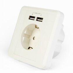 Gembird EG ACU2A2 01 AC šuko za utikač 2 porta USB punjač, 2.4A Cene