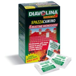 DIAVOLINA prah za čiščenje dimnikov (5 x 50 g) Cene