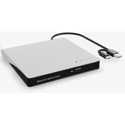 Gembird DVD-USB-031-BW eksterni usb cd/dvd drive citac-rezac, usb + usb-c, black-white Cene