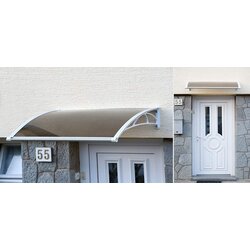 Gutta nadstrešnica za vrata 82x120cm bela baza ploca 6mm bronza ( 997 ) Cene