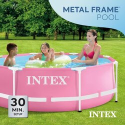 Intex pink metal frame bazen 2.44m x 76cm - kompaktni porodični model ( 28290 ) Cene