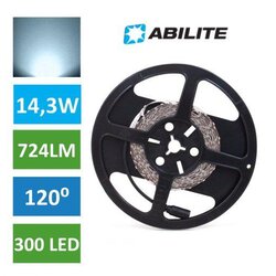 ABALITE LED trak 2835 300 LED 14,3W 5M hladno beli 6500K IP20 Cene