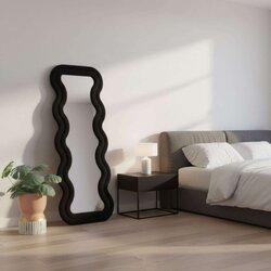 Hanah home podno ogledalo mundo, 65 cm x 170 cm, crno Cene