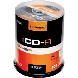 Intenso CD-R 700MB (80 min.) pak. 100 komada Cake Box - CD-R700MB/100Cake, Crni Cijene