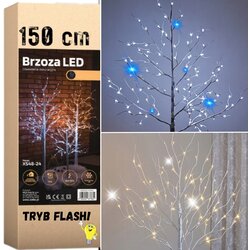 Zolta bliskavica božične drevese birch led božični okras 150 cm 120 led toplih, (5000092404) Cene