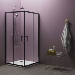 Kolpa San tuš kabina Eco Quat TKK Black kvadratna - 90 cm Cene