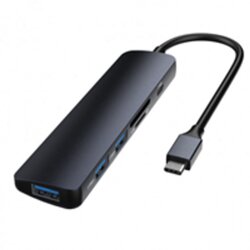 Leopard kabl leopard type c-usb 3.0x3+PD+CARDREADER 5u1 hub devia Cene