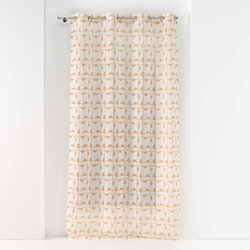 Douceur d intérieur PANNEAU A OEILLETS 140 x 240 CM VOILE SABLE IMPRIME GABI MIEL Ružičasta Cijene