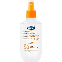 Top Ten losion za sunčanje na bazi carotena spf 50 u spreju 150ml Cene