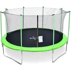 LEGONI trampolin fun sa zaštitnom mrežom i ljestvama 366 cm zeleni Cene