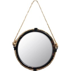 FUNLY MEE okroglo kovinsko ogledalo z vrvjo - 31 cm Cene