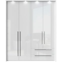 Jela Jagodina jela plakar P42B-2/PN - kolekcija piano - kristalno bela/kristalno bela hg lak - 187x226x60 cm Cene