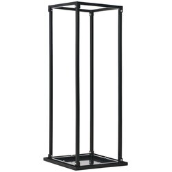 vidaXL Stalak za drva za ogrjev s bazom crni 37 x 37 x 113 cm čelični Cijene