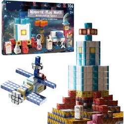 Jojoy Magnetni gradbeni komplet, set 106 magnetnih kock, magnetni gradniki | MAGSET Vesolje, (5000091479) Cene