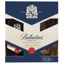 Ballantines finest whisky 700ml staklo + 2 čaše Cene