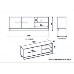 TV Hanah Home TV komoda Polka - belo Cene