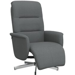Maison Chic Fotelj - Relax naslanjač z oporo za noge temno sivo blago, (22062330) Cene