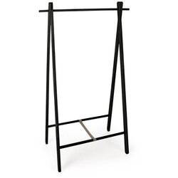 YES EVERYDAY Črno stojalo za oblačila iz masivne breze 91x151x50 cm Daiki – Cene