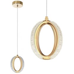 Toolight Viseća Kristalna Lampa LED G114-1CP Złota Cene