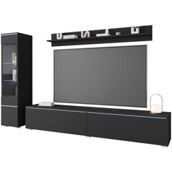 P & B Dnevni Regal Vera, Črna, 3-Delno, Led Cene