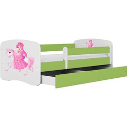 HAPPYKIDS OTROKA POSTELJA DREAMY PRINCESKA NA KONJU (VE BARV IN DIMENZIJ)-Zelena-80x160 Cene