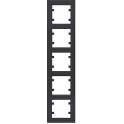 HAGER Okvir 5-struki vertikalni WL5653 crni Cene