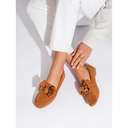 SHELOVET Women's brown suede loafers Cene
