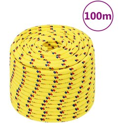 vidaXL Vrv za čoln rumena 12 mm 100 m polipropilen Cene