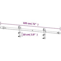  Klizna vrata Prirodna i crna 70 x 210 cm Čvrsta borovina Cijene