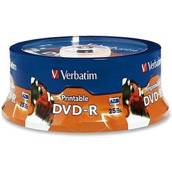Verbatim DVD-R, 4,7 GB,16X, spindle 25 KOM PRINTABLE,43538 Cene