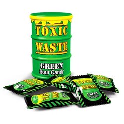 Toxic waste tvrda kisela bombona, zelena, 42g Cene