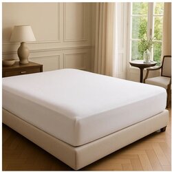 Mila Home Luxury Bijela plahta s gumom od renforce pamuka 200x140 cm Ranforce – Cene