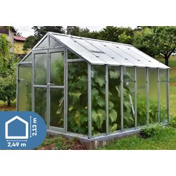 limes rastlinjak GLAS VARIANT J - steklo 4mm - širina 2,49m - več dolžin + žleb + dostava Cene