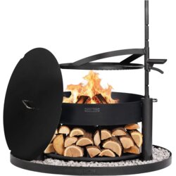 COOKKING Vrtno kurišče MONTANA X 80 cm + rešetka + pokrov + podstavek Cene