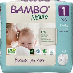 Bambo pelene Nature Eco Friendly 1, 2-4 kg, 22 kom Cene