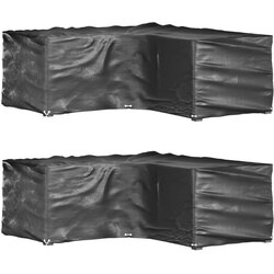 vidaXL Prevleka za pohištvo L oblike 2 kosa 12 obročkov 185x185x70 cm Cene