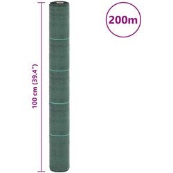 vidaXL Membrana proti plevelu zelena 1x200 m PP Cene