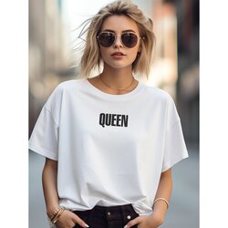 GLT Queen Ženska majica kratkih rukava, Bela Cene
