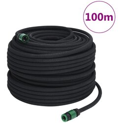 vidaXL Vrtna namakalna cev črna 0,6" 100 m guma Cene