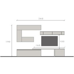 LC Mobili Moderna siva TV zidna jedinica s viseim ormariima INFINITY 2.0 900040 Cene