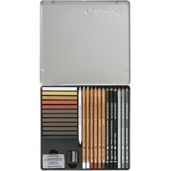 CRETACOLOR Umjetnički set creativo 27/1 (grafitne olovke, drvene boje, krede, štapić za blendanje boja, gumica…) 400 31 Cene